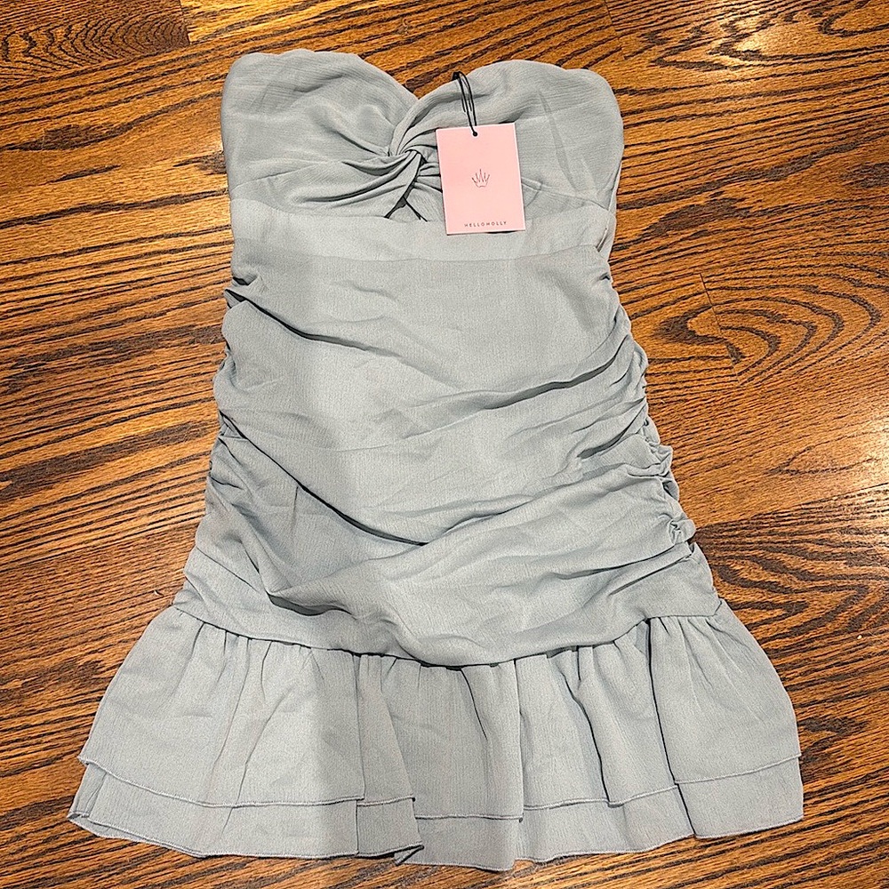 New with tags , light sage mini dress.